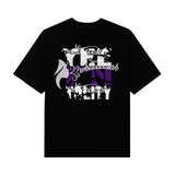 Black Yeetality Jhea-inspired wrestling t-shirt with design elements of EC F’N W