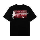 Black Jhea-inspired wrestling graphic t-shirt as a highway sign